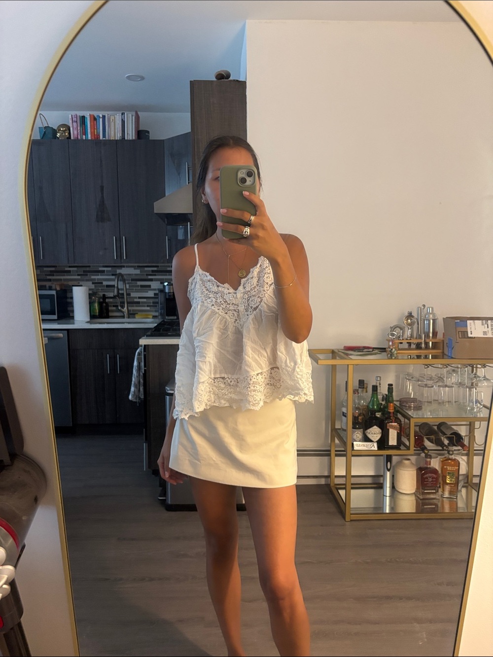 Free People Lace Babydoll Tank